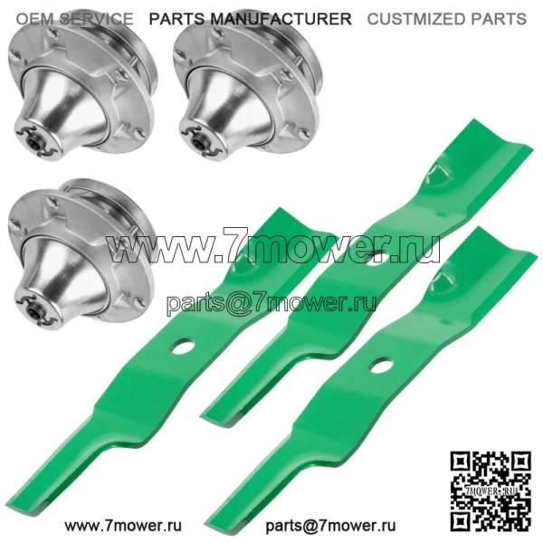 Шпиндель и отвал деки для John Deere Z510A Z710A Z910A Z915B Z920 ZTrak 48 дюймов