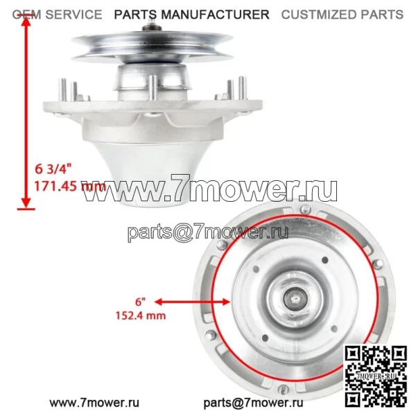 Шпиндель и отвал деки для John Deere F620 F680 F687 ZTrak 48 дюймов 54 дюйма 60 дюймов - Image 2