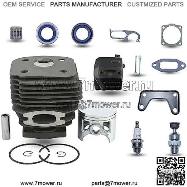 Комплект поршня цилиндра 58 мм для бензопилы Husqvarna 395 395XP 503993971, 503711305