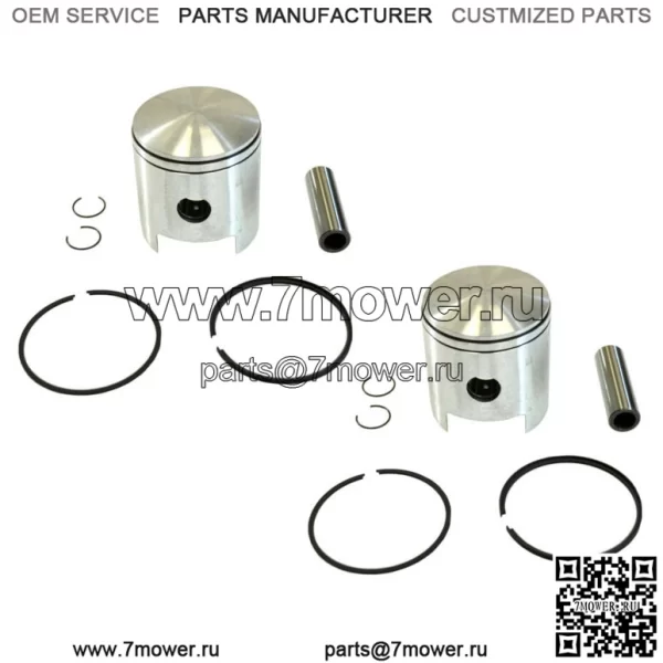 Комплекты из 2 поршней для Polaris TX 340 500, стандартный диаметр 62 мм, 1972, 1973, 1974, 1975, 1976 гг.