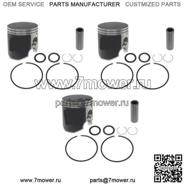 Комплекты из 3 поршней для Yamaha Many 1999-2005 гг., 1200 PWC STD, диаметр цилиндра 80 мм