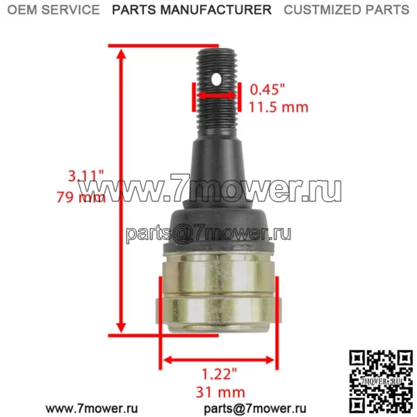 Передний нижний шаровой шарнир подходит для Polaris Ranger 1000 / Ranger Crew 1000 2019 2020 - Image 2