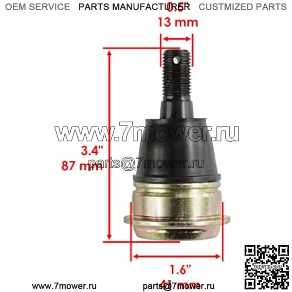 2 Передний нижний верхний шаровой шарнир, совместимый с John Deere Xuv Gator 625I 825I Gas - Image 2