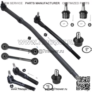 Комплект передней подвески 2WD из 10 частей для Ford F-250 F-350 Super Duty Excursion 2000 2001 2002 2003 1999-2004 гг., 4 верхних нижних шаровых шарнира, 4 внутренних и внешних рулевых тяги, 2 сменные тяги стабилизатора поперечной устойчивости
