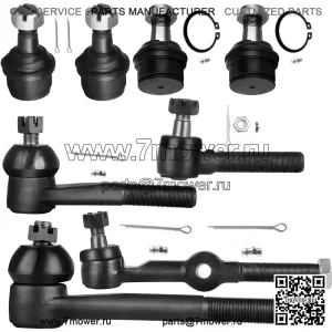 Новый 8-элементный для Chevy Blazer K10 Suburban K20 K5 V1500 V2500 V20 Suburban для GMC Jimmy 4WD K1500 для GMC -2 передних нижних 2 верхних шаровых шарнира 2 левых правых внешних рулевых тяги 1 внутренняя 1 наружная продольная рулевая тяга