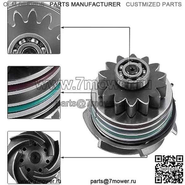 Водяной насос AULINK RE523828 RE530194 для John Deere 4930 6090 3520 8130 850 1710 8225 8245 8270 8320 9345 1406-6221 - Image 2