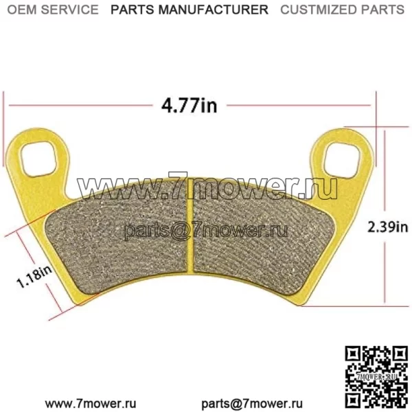 Передние и задние тормозные колодки подходят для Polaris RZR XP 1000 EPS 2014 2015 2016 2017 2018 2019 2020 2021 2022 Замена 1911228/1912508/2205949 (4 комплекта) - Image 2