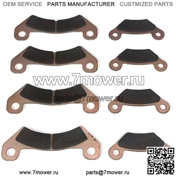 (2) Передняя и задняя тормозная колодка для A3 T Military 4x4 HPX615E HPX815E John Deere Gator