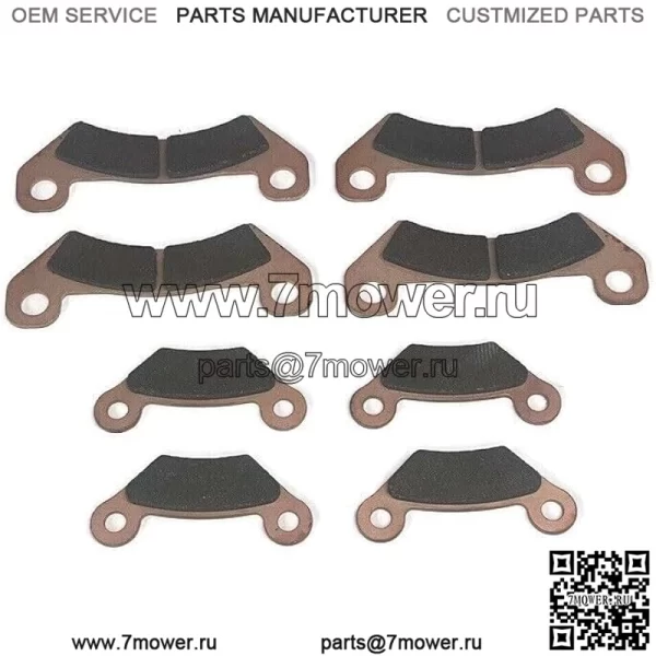 (2) Передняя и задняя тормозная колодка для A3 T Military 4x4 HPX615E HPX815E John Deere Gator - Image 2