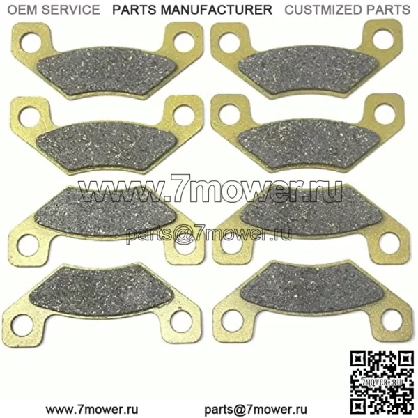 Передние и задние тормозные колодки для John Deere TX Gator Utility Turf 4PX Gator 9345 2004-2005 - HPX Gator 9446 2004-2008 - 4x2 4x4 Petrol Trail 2010-2011 - SN040000 2010 FA398FR MC0420