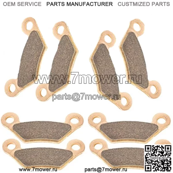 4 передние и задние тормозные колодки, совместимые с John Deere Tx Gator/Tx Turf Gator после 050000