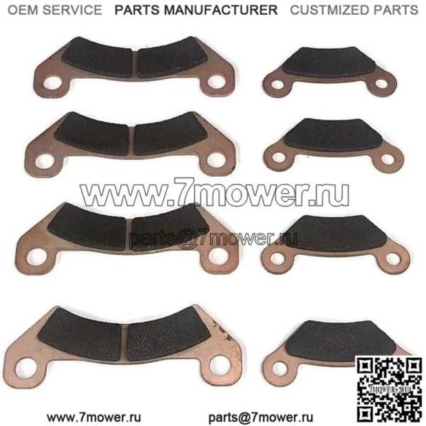 (2) Передние и задние тормозные колодки для A3 T Military 4x4 HPX615E HPX815E John Deere Gator