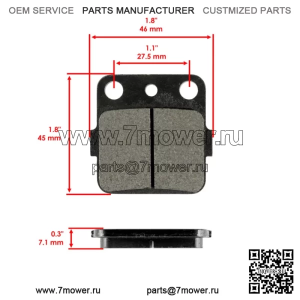 Передние и задние тормозные колодки для Honda TRX250X TRX 250 X Fourtrax 1987 1988 1989-1992 (Для: Honda) - Image 3