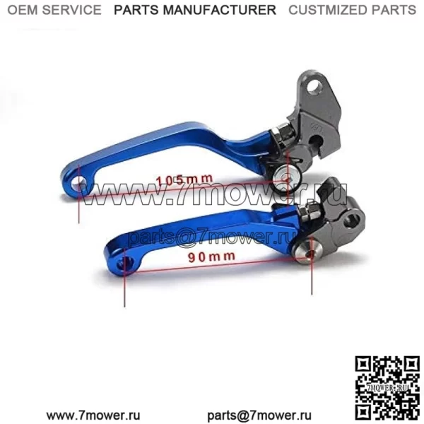 Рычаги мотоцикла Тормозной рычаг сцепления с ЧПУ мотоцикла подходит для Yamaha YZ80 YZ85 YZ 80 85 2001 2002 2003 2004 2005 2006 2007 2008 2009-2014 Рычаг сцепления мотоцикла (цвет: синий) - Image 4
