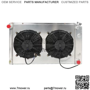 Для Chevy 1970-81 Camaro/1978-87 Monte Carlo 3-х рядный алюминиевый радиатор + кожух вентилятора