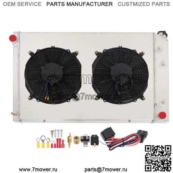 Для грузовика GMC Chevy C/K C10 C20 C30 K10/20 1973-1987 годов CC716, 3 ряда, радиатор и вентилятор - Image 2