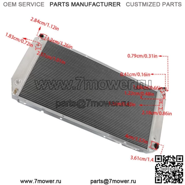 4-рядный радиатор для Chevy GMC C/K 1988-2000 годов выпуска 1500 2500 3500 пикап 5,7 л 7,4 л V8 - Image 4