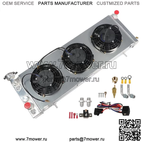 Для Jeep Cherokee XJ/Comanche 1992-2001 годов радиатор + комплект реле вентилятора кожуха, алюминий