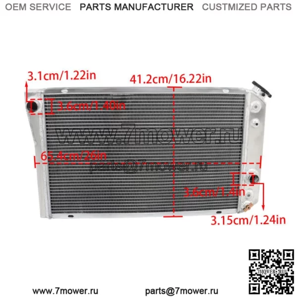 3-рядный алюминиевый гоночный радиатор для Chevy S10 Blazer 1982-2002 гг., Corvette 1984-1990 гг. - Image 3
