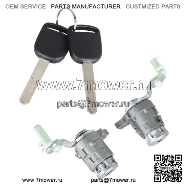 Для Honda Civic 2001 2002-2005 с 2 ключами, левый и правый цилиндр замка двери - Image 3