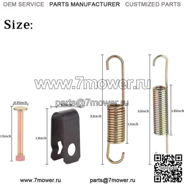 Тормозные колодки для гольф-кара Пружина для Club Car DS Precedent 80-up 1018163-01,1011466 - Image 2