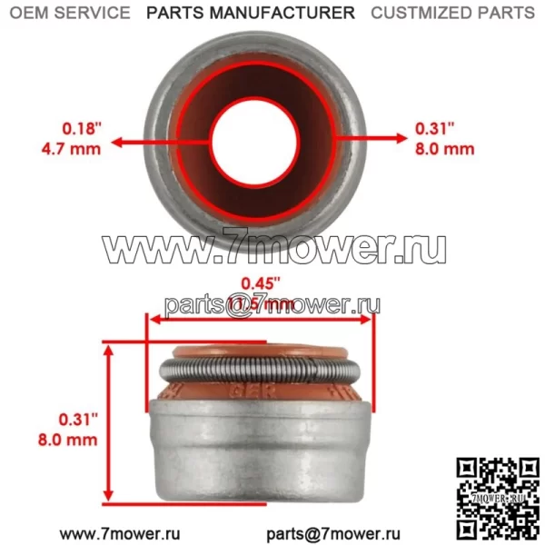 4 уплотнения стержня клапана для Can-Am Commander 1000R/Max 1000R 2018/420430420 - Image 2