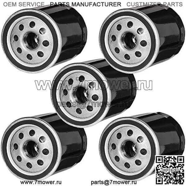 Сменный 5 шт. масляный фильтр для Kawasaki 49065-2057 49065-2062 49065-7010 49065-2078 John Deere AM101001 AM101054 AM105172 подходит для двигателя FH381-721V FH601-770D FJ180V Z925A Z930A