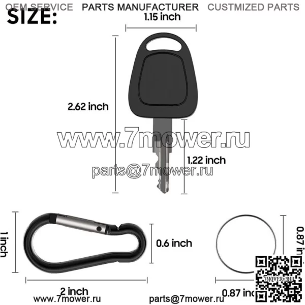 Ключ зажигания для гольф-кара из 2 предметов для медалиста EZGO TXT RXV 1982-up G&E 17063-G1 - Image 2