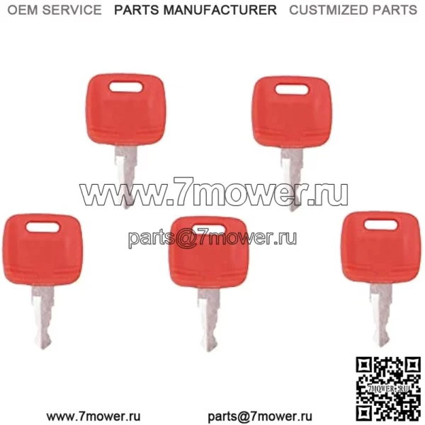 Ключ зажигания 5 шт. RE183935 RE71557 Совместим с трактором John Deere 110 TLB 3120 3203 3320 3520 3720 4105 4120 4210 4310 4320 4410 4510 4520 4610 4710 5045D 5045 Е 5055D 5055E 5101E 5103