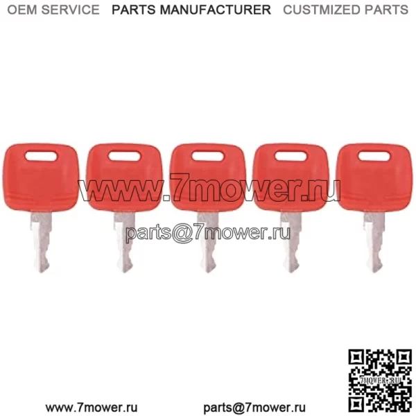 Ключ зажигания 5 шт. RE183935 RE71557 Совместим с трактором John Deere 110 TLB 3120 3203 3320 3520 3720 4105 4120 4210 4310 4320 4410 4510 4520 4610 4710 5045D 5045 Е 5055D 5055E 5101E 5103 - Image 2