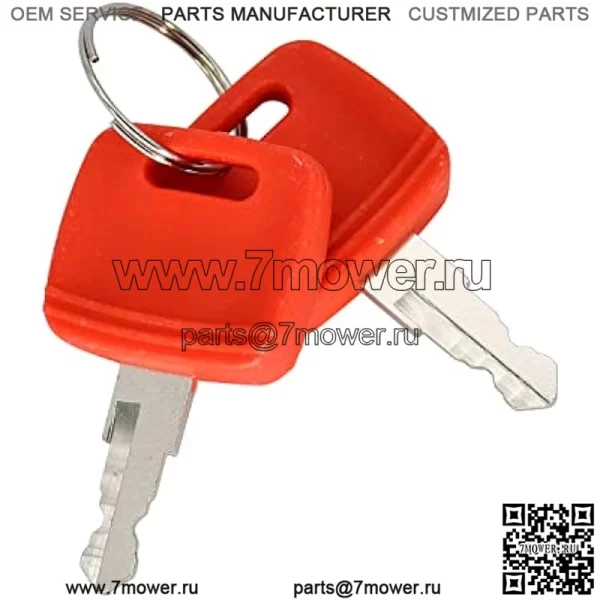 Ключ зажигания RE183935 RE71557, 2 шт., совместим с трактором John Deere 3120 3320 3720 4210 4320 4510 4710 5045E 5103 5203 7130 7230 (6NBB41T54V51105QRMKVOV5O) - Image 2