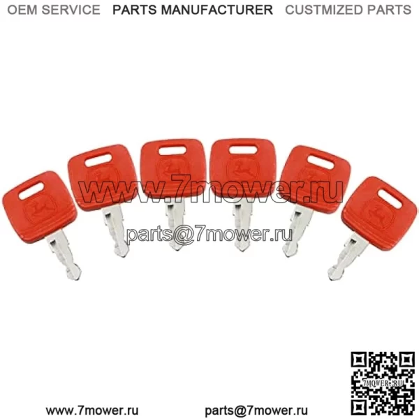 Ключ зажигания RE183935 RE71557 Замена ключа для трактора J-OHN Deere 2038R 5320 3120 3320 3720 4210 4320 4510 4710 5045E 5103 5203 7130 7230 8330 7810 9510 и 4730( Упаковка из 6) - Image 2