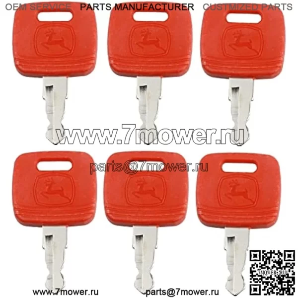Ключ зажигания RE183935 RE71557 Замена ключа для трактора J-OHN Deere 2038R 5320 3120 3320 3720 4210 4320 4510 4710 5045E 5103 5203 7130 7230 8330 7810 9510 и 4730( Упаковка из 6) - Image 3