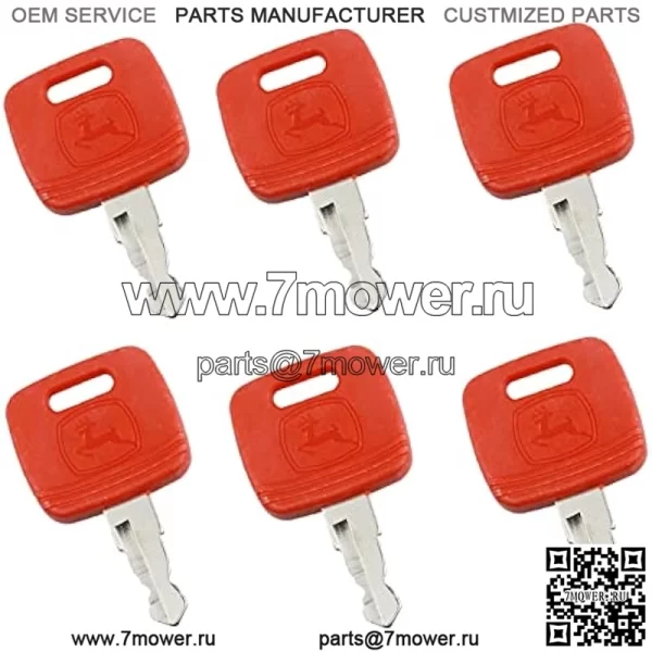 Ключ зажигания RE183935 RE71557 Замена ключа для трактора J-OHN Deere 2038R 5320 3120 3320 3720 4210 4320 4510 4710 5045E 5103 5203 7130 7230 8330 7810 9510 и 4730( Упаковка из 6) - Image 4