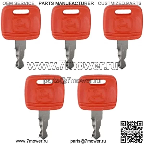 5 шт. ключ зажигания RE183935 RE71557 Замена ключа для JD Farm Tractor 3120 3320 3720 4210 4320 4510 4710 5045E 5103 5203 7130 7230