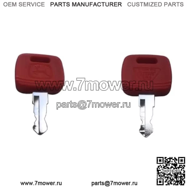 RE183935 Ключ зажигания, совместимый с трактором John Deere — RE71557 Ключи зажигания трактора подходят для сельскохозяйственного трактора John Deere 3033R 3320 5525 5045 3120 9400, ключи 10 шт. замена (RE183935) - Image 2