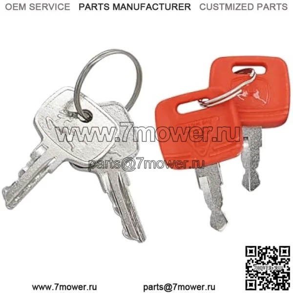4 шт. RE183935 AR51481 ключи зажигания, набор ключей для тяжелого оборудования, пригодный для оборудования John Deere, заменяет AT195302 RE71557 - Image 2
