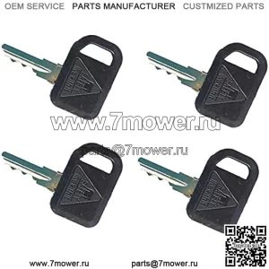 4X ключа зажигания AM131841 для John Deere 1200A 3225C F1145 GT225 LX172 X485 445