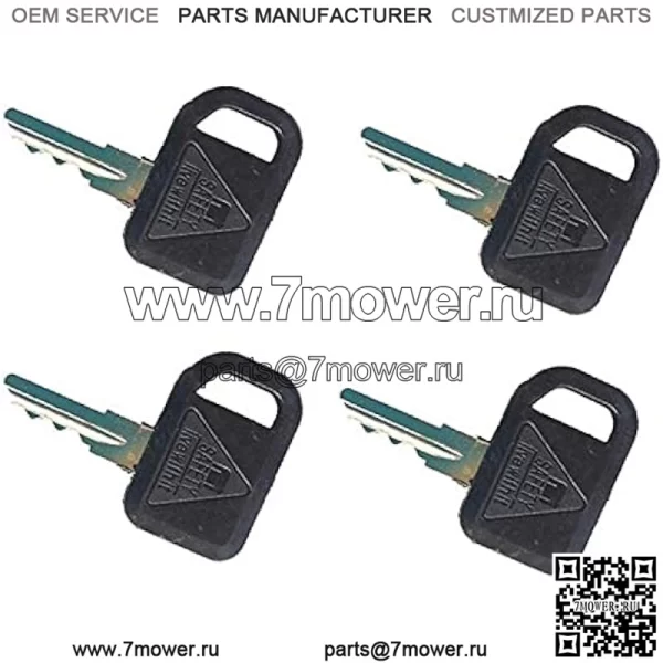 4X ключа зажигания AM131841 для John Deere 1200A 3225C F1145 GT225 LX172 X485 445