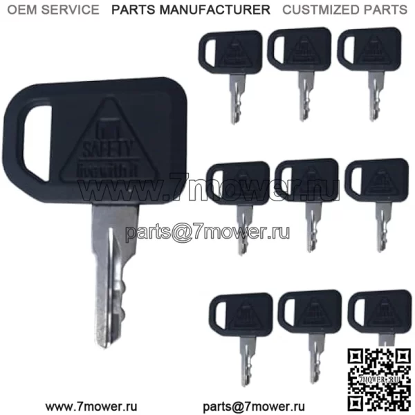 10 шт. ключей зажигания AM131841 для John Deere 300 400 GT GX LX Series 130 160 165 Gator 4X2 6X4 Gator Key (AM131841)