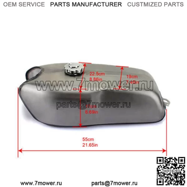 Топливный бак мотоцикла из нержавеющей стали RD50 - Image 5