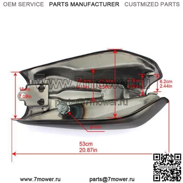 Бензобак мотоцикла для Honda CG125 - Image 3