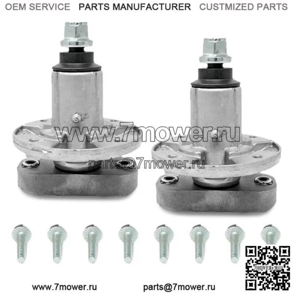 (2) узла шпинделя для косилок John Deere L110 L120 L130 с 42-дюймовой декой GY20785