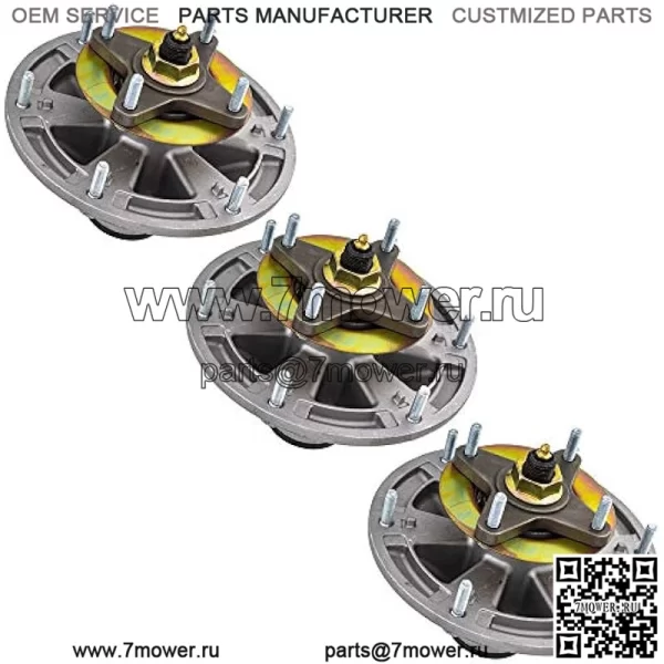 Шпиндель косилки для John Deere, 72-дюймовая дека 777 797 997 Z Trak 1505 1550 1570 1575 1580 TCA51058 TCA24881, 3 шт.
