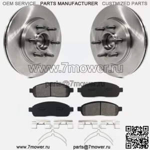 Для 2004-2008 Ford F-150 Mark LT 2WD передние дисковые роторы, комплект керамических тормозных колодок (для: Ford F-150)