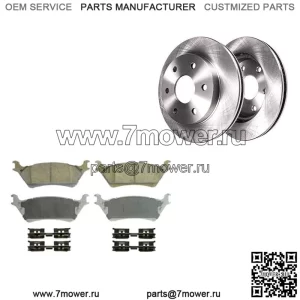 Для 2012 2013-2020 Ford F-150 6 выступов 348 мм задние дисковые роторы + керамические тормозные колодки (для: Ford F-150)