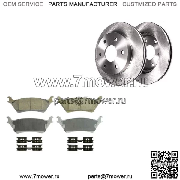 Для 2012 2013-2020 Ford F-150 6 выступов 348 мм задние дисковые роторы + керамические тормозные колодки (для: Ford F-150)