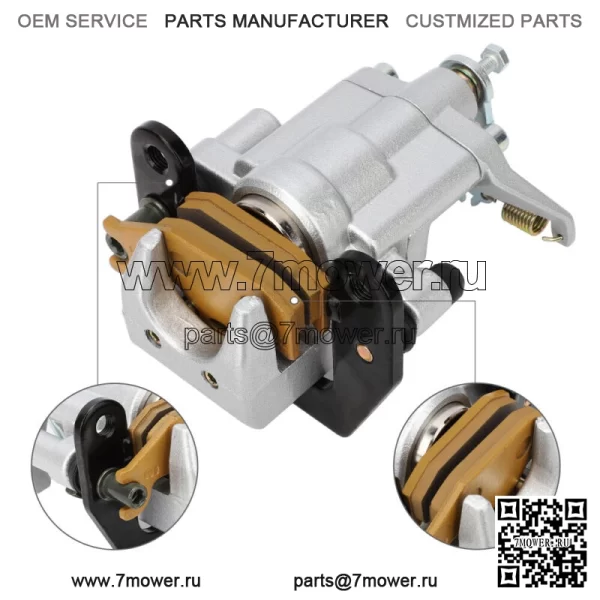 Задний тормозной суппорт и колодки для Yamaha Rhino 450 YXR450 2006-2009 5UG-2580V-02-00 (подходит: Yamaha Rhino 660)