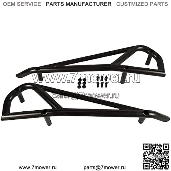 Rock Sliders - Nerf Bars - Tree Kickers подходят для Polaris RZR 900, 1000 XP Turbo 2015-23 годов 2015-23 годов выпуска - 2-местный BLK