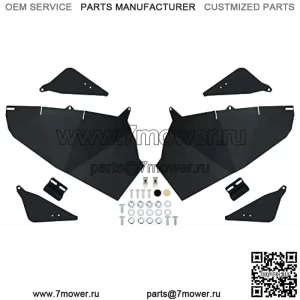 Металлические двери, совместимые с Polaris RZR XP 1000/ XP Turbo/Turbo S/S 1000/ S 900 2014–2022 гг., 2-местный, с треугольными боковыми дверями, комплект вставок в полудверную панель, черный